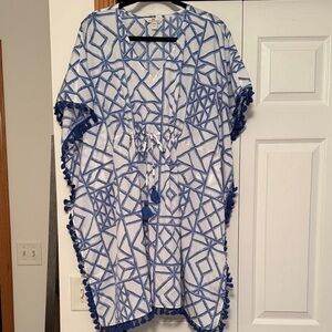 Vineyard Vines Blue and White Patterned Swimwear Coverup